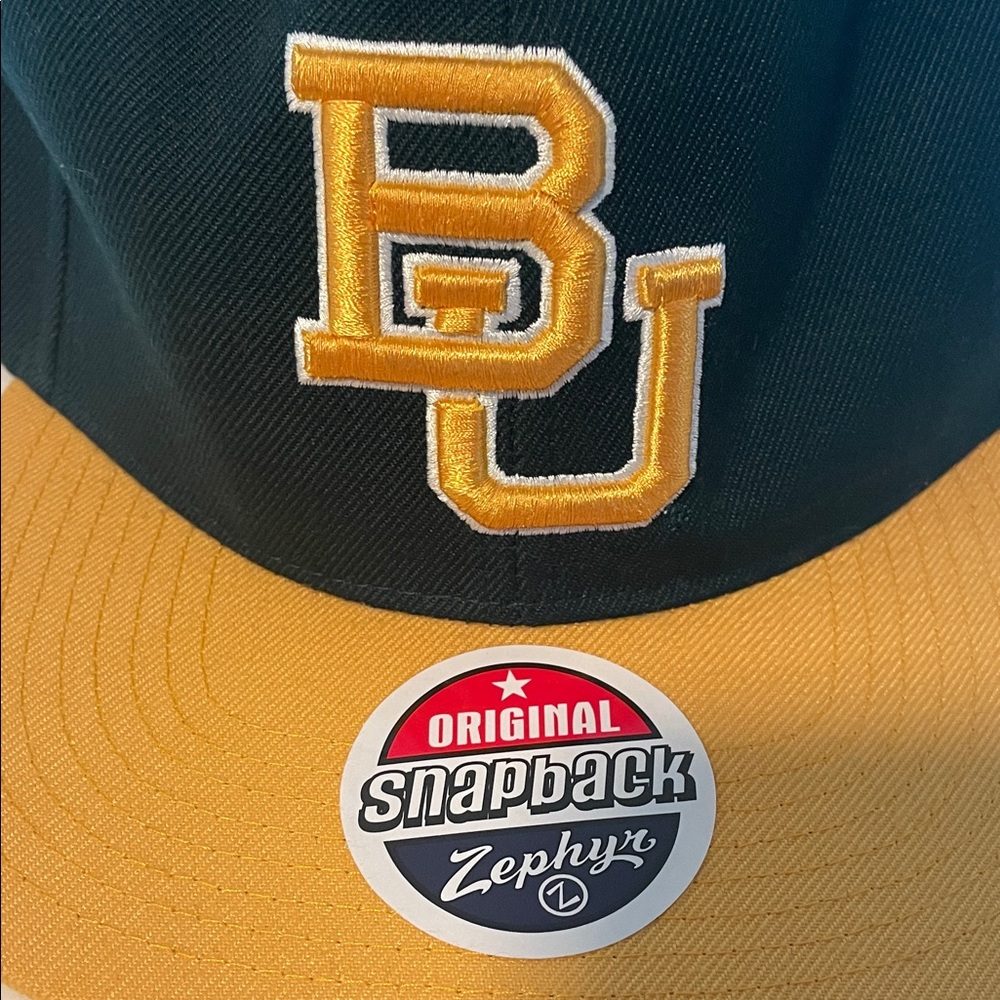 Baylor University Green and Gold Snapback Hat - Picture 2 of 7